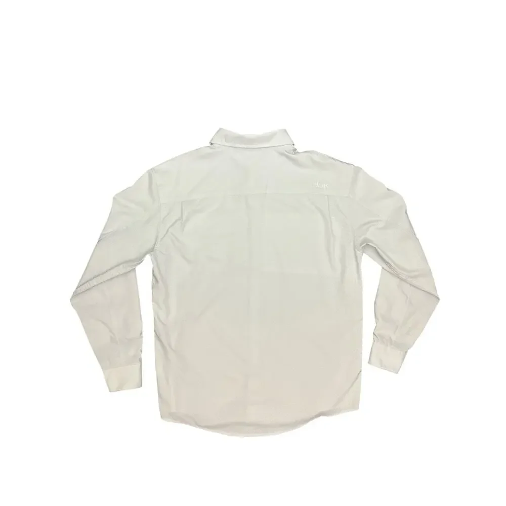 Huk Performance Fishing Shirt Men’s M Gray Long Sleeve Vented Mesh Lined